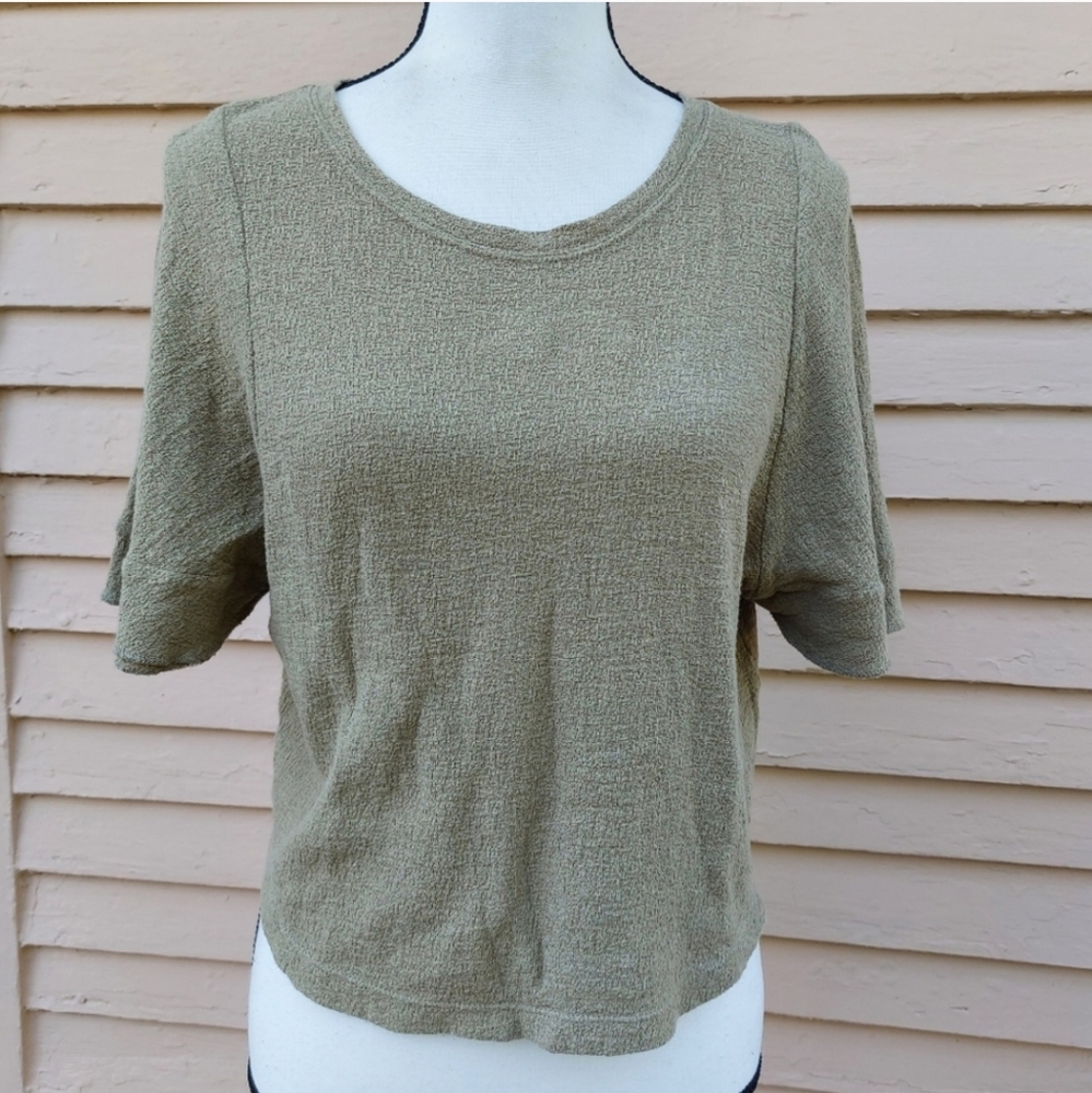 Madewell Texture & Thread Flutter-Sleeve Top Size XS Style J4500